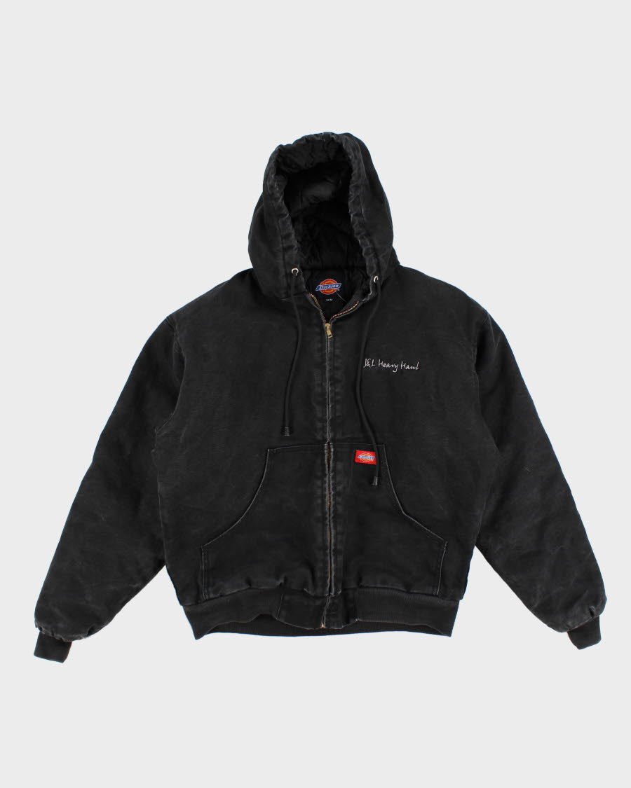 Vintage Men's Black Dickies Zip Up Hooded Jacket - M