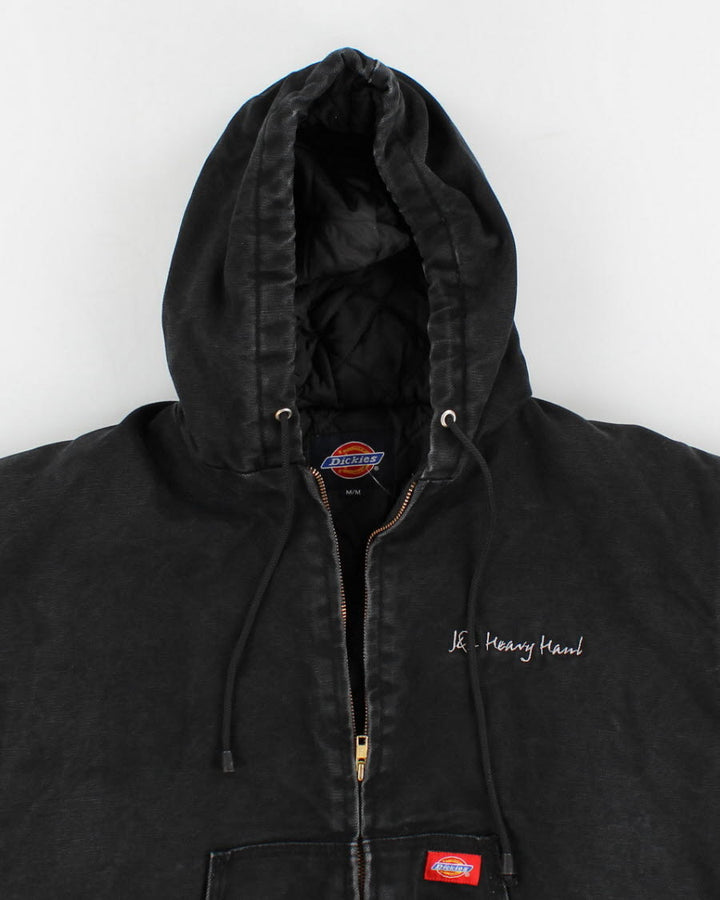 Vintage Men's Black Dickies Zip Up Hooded Jacket - M