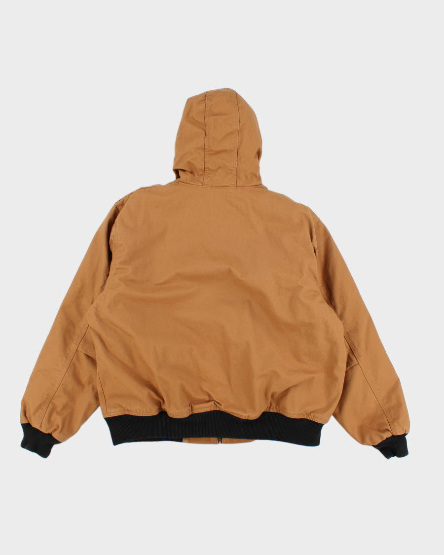 Vintage Men s Tan Dickies Zip Up Hooded Jacket L Rokit