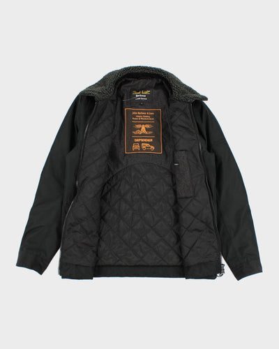 Men's Black zip Up Barbour Land Rover Special Addition Jacket - S