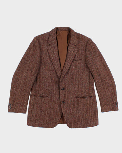 Vintage 80s Harris Tweed English Heavyweight Herringbone Jacket - L