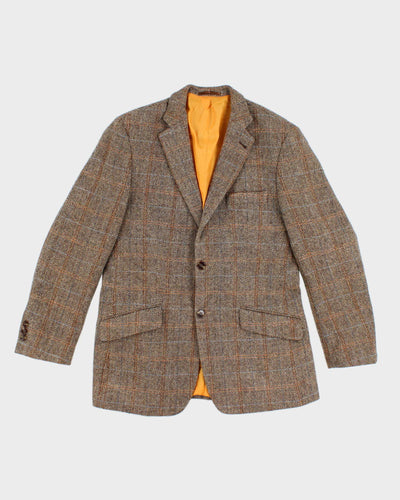 Vintage 80s Harris Tweed Herringbone Lightweight Jacket - M