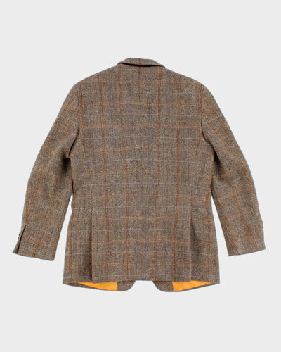 Vintage 80s Harris Tweed Herringbone Lightweight Jacket - M