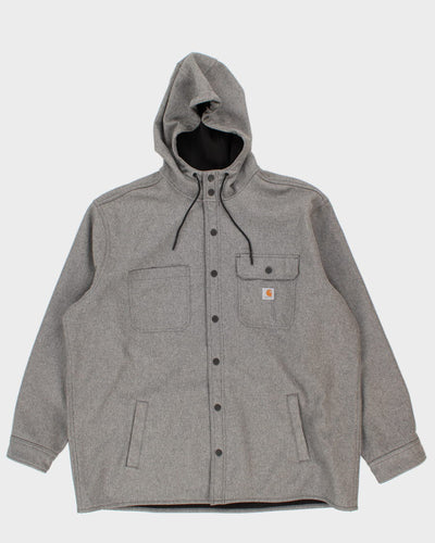 Men's Grey Carhartt Hooded coat - XXL