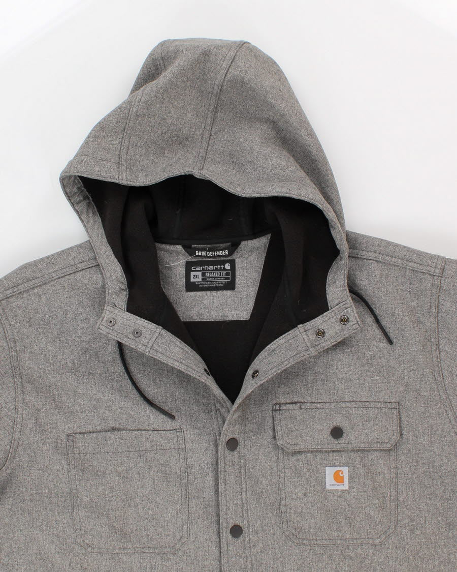 Men's Grey Carhartt Hooded coat - XXL
