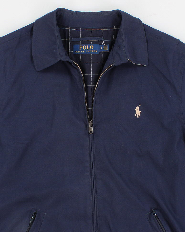 Men's Vintage Blue Ralph Lauren Zip Up Track Jacket - M