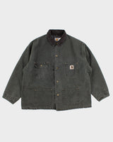 Vintage Carhartt Fleece Lined Thick Work Wear Jacket - XXL