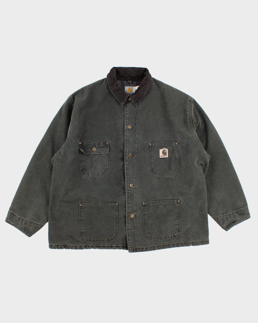 Vintage Carhartt Fleece Lined Thick Work Wear Jacket - XXL