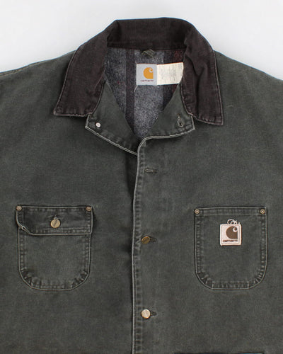 Vintage Carhartt Fleece Lined Thick Work Wear Jacket - XXL
