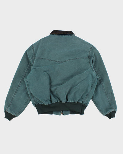 Vintage Carhartt Fleece Lined Green Work Wear Jacket - XL