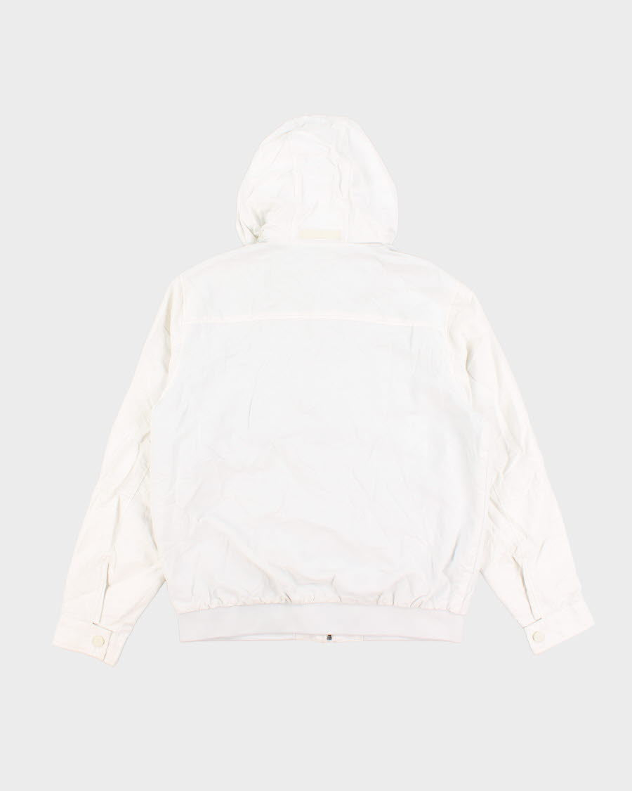 00s Tommy Hilfiger White Hooded Windbreaker - M
