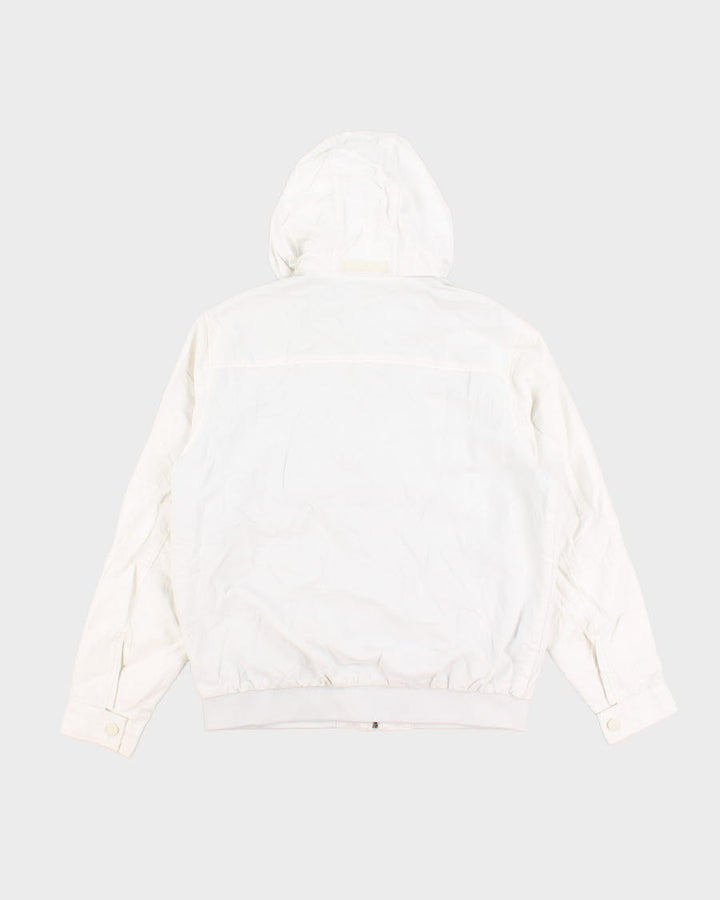 00s Tommy Hilfiger White Hooded Windbreaker - M