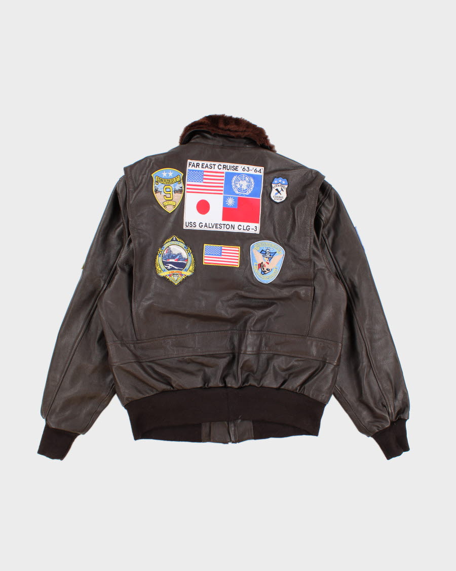 Mens flight jacket clearance with patches