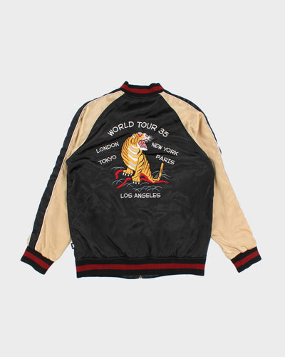 Stussy Satin Tiger Embroidered Bomber Jacket - L