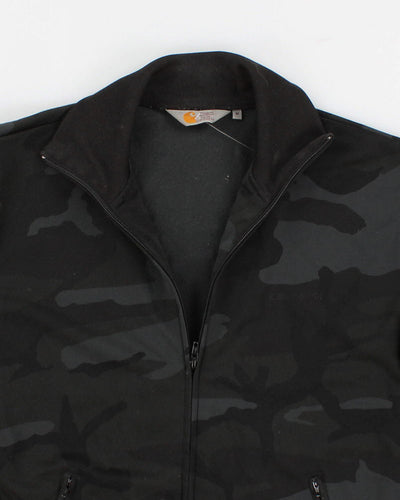 Mens Dark Camo Carharrt Zip Up Track Jacket - M