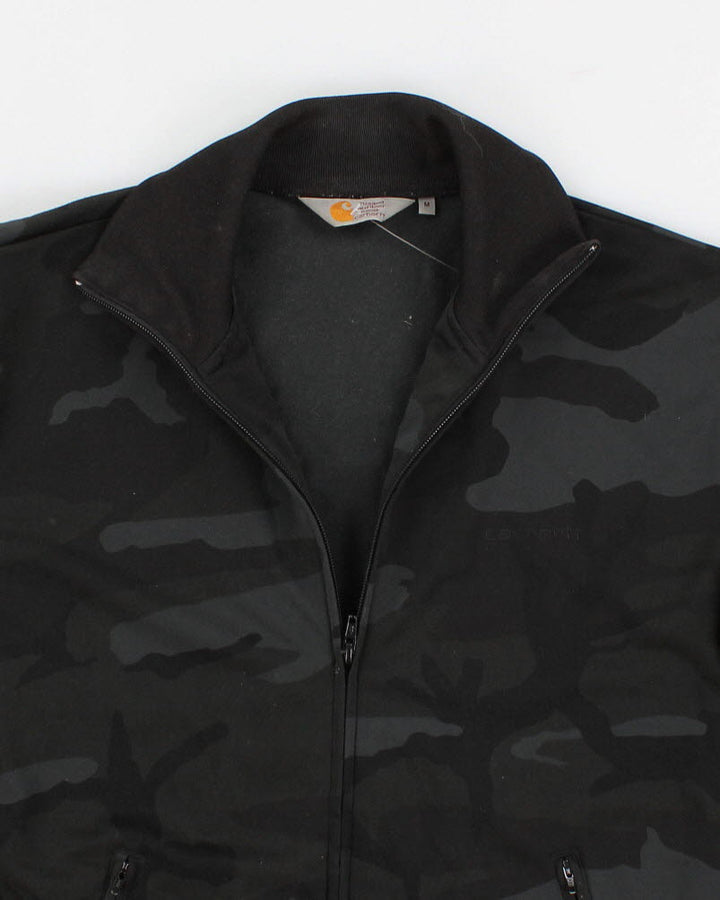 Mens Dark Camo Carharrt Zip Up Track Jacket - M