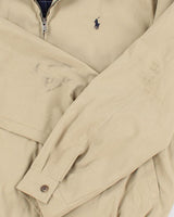 Mens Beige Ralph Lauren Zip Up Harrington Jacket - M