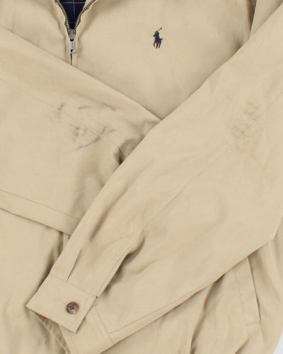 Mens Beige Ralph Lauren Zip Up Harrington Jacket - M