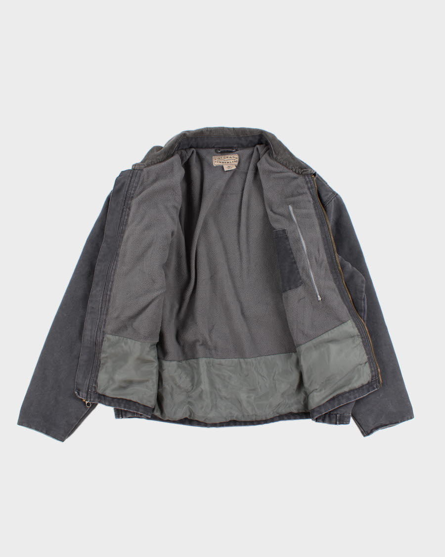 Men's Vintage  Grey Cotton Workwear Jacket - XXL