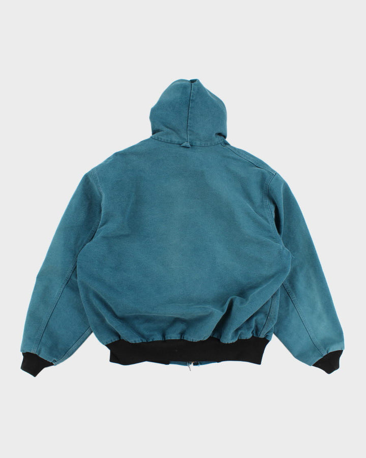 Men's Blue Carhartt Hooded Workwear hooded Jacket - XXL