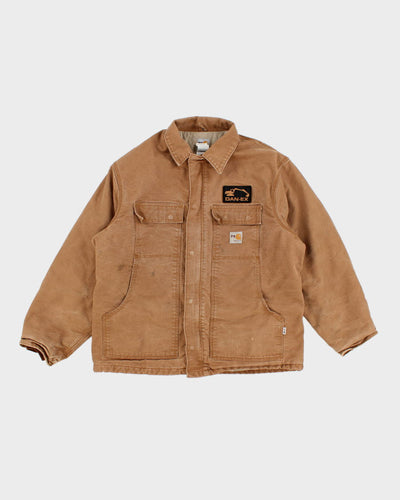 Men's Vintage Tan Carhartt Flame Resistant Jacket - XL