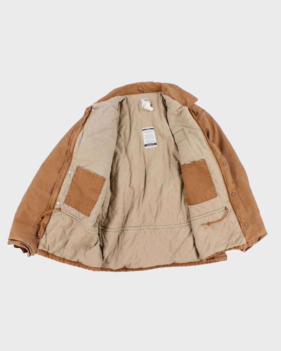 Men's Vintage Tan Carhartt Flame Resistant Jacket - XL