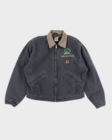 Men's Vintage Fleece Lined Blue Carhart Jacket - L