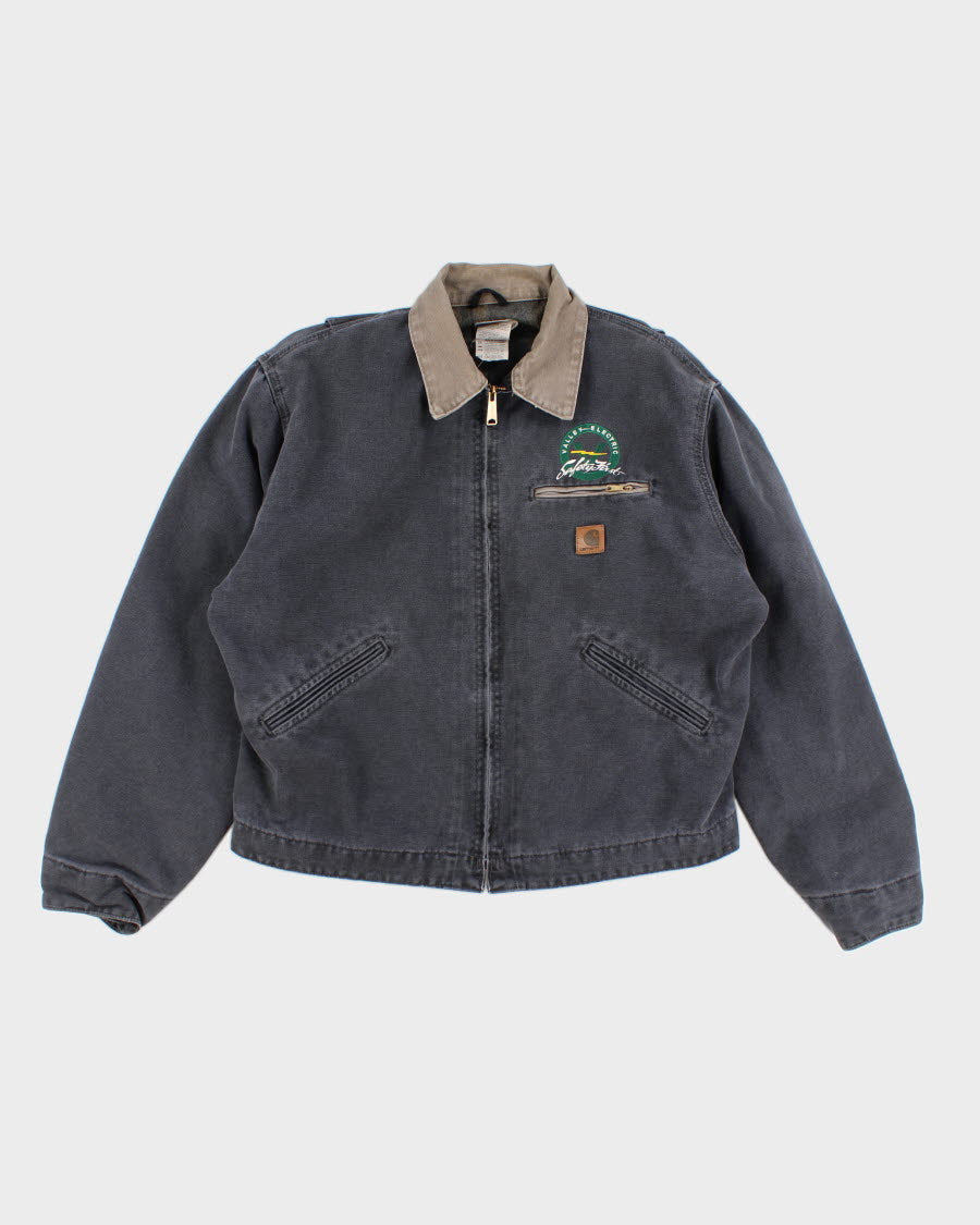 Men's Vintage Fleece Lined Blue Carhart Jacket - L