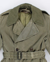 Vintage Men's Green Long padded Military Coat - S