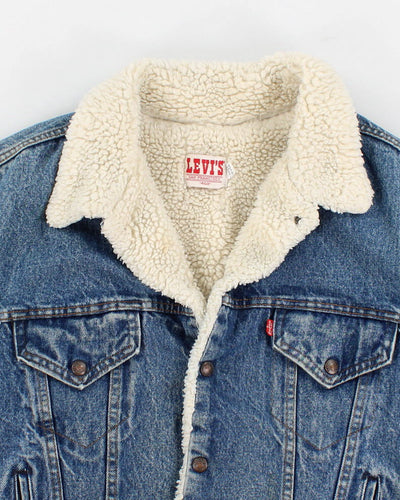 Vintage 80s Levi's Sherpa Lined Denim Jacket - L