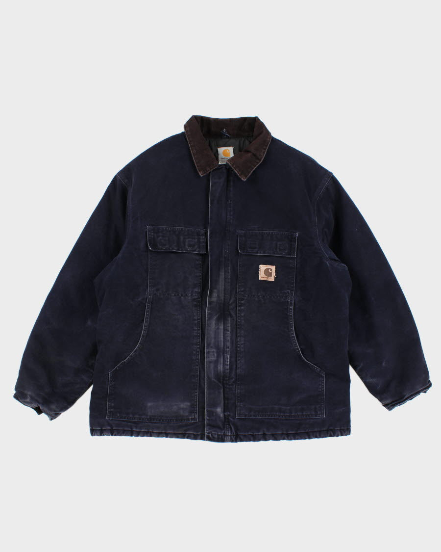 Mens Navy Carhartt Workwear Jacket - XL