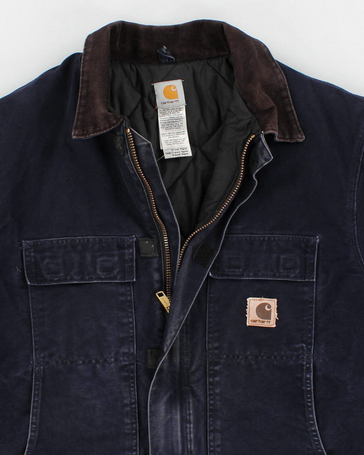 Mens Navy Carhartt Workwear Jacket - XL