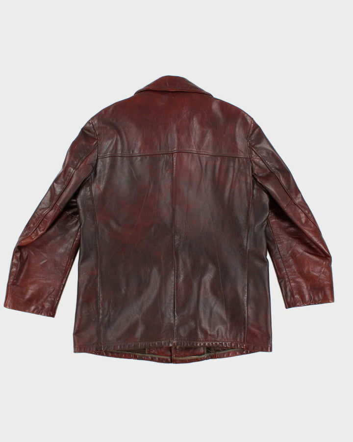 Vintage 70's Men's  Brown Leather Jacket - L