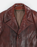 Vintage 70's Men's  Brown Leather Jacket - L