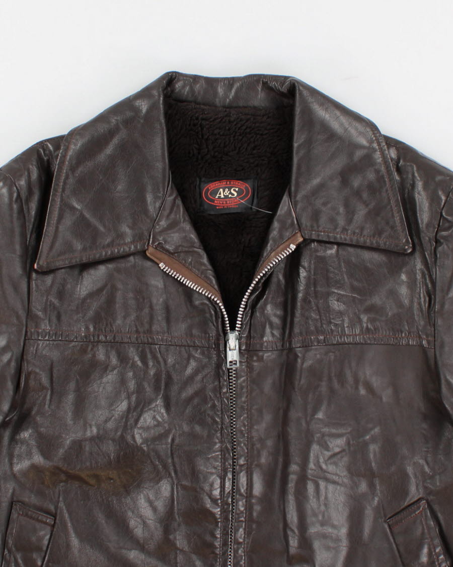 Vintage 70's Mens Abraham and Straus Leather Jacket - XL