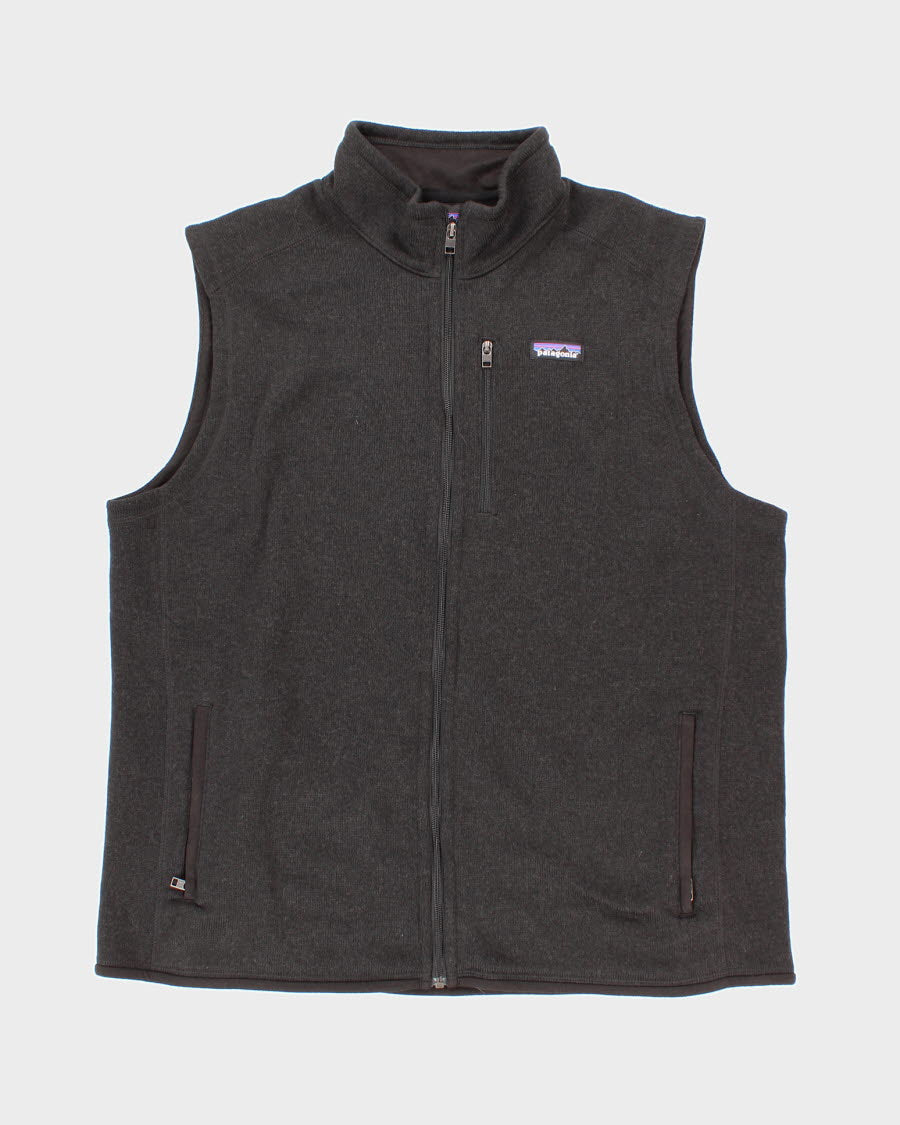 Men's Black Patagonia Zip Up Vest - XXL