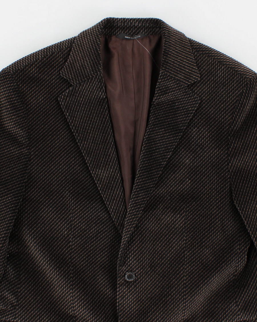 Men's Brown Boss Velvet Cord Blazer - L