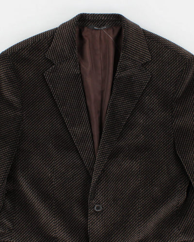 Men's Brown Boss Velvet Cord Blazer - L