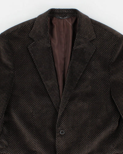 Men's Brown Boss Velvet Cord Blazer - L