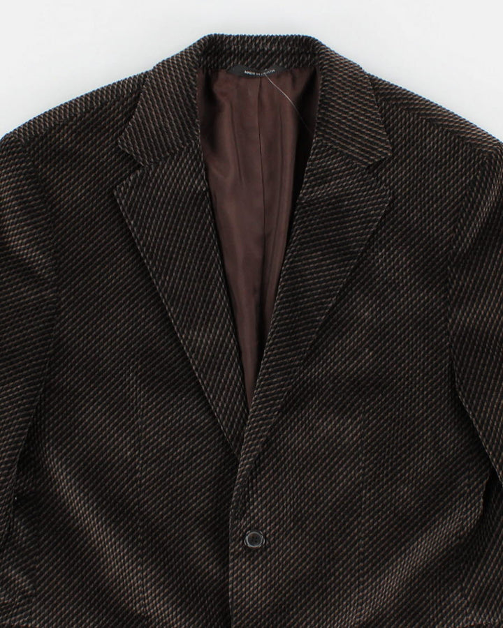 Blazer da uomo in velluto a coste marrone Boss L