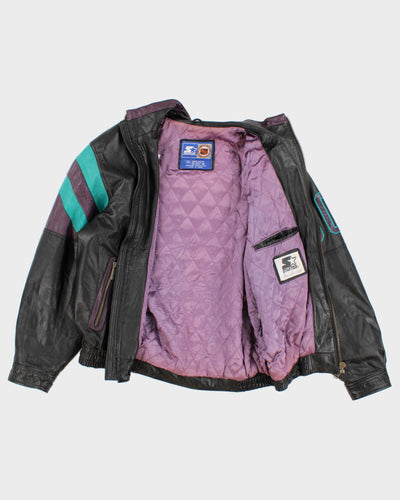 Vintage 90's Men's Mighty Duck Starter Leather Varsity Jacket - XL
