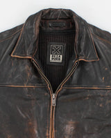 Mens 1990s Vintage Black Leather Reza Duro Jacket - L