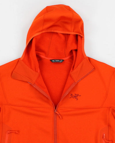 Mens Arc'Teryx Orange Zip Up Hoodie - L