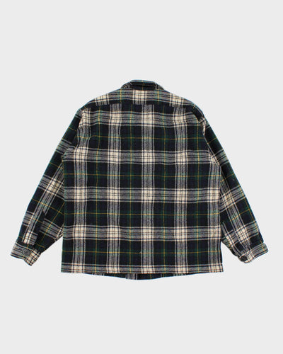 80's Vintage Men's Plaid Pendleton Shirt Jacket - L