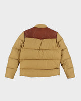 Men's Penfield Tan Puffer Jacket With Leather shoulder patches - M