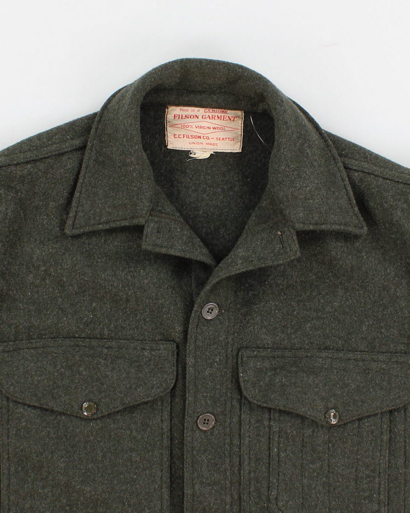 50's Vintage Men's Filson Green Wool Jacket - L