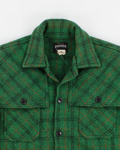 70's Vintage Men's Green Pioneer Wool Hunting Jacket - M