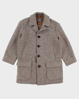 Mens Vintage 1970s Grey Confetti Pattern Pendleton Wool Coat - M