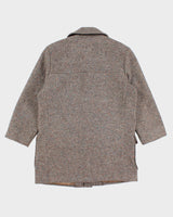 Mens Vintage 1970s Grey Confetti Pattern Pendleton Wool Coat - M