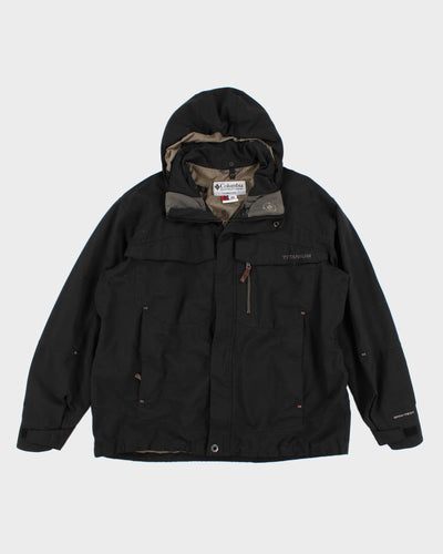 Men's Black Columbia Titanium Hooded Jacket - XL